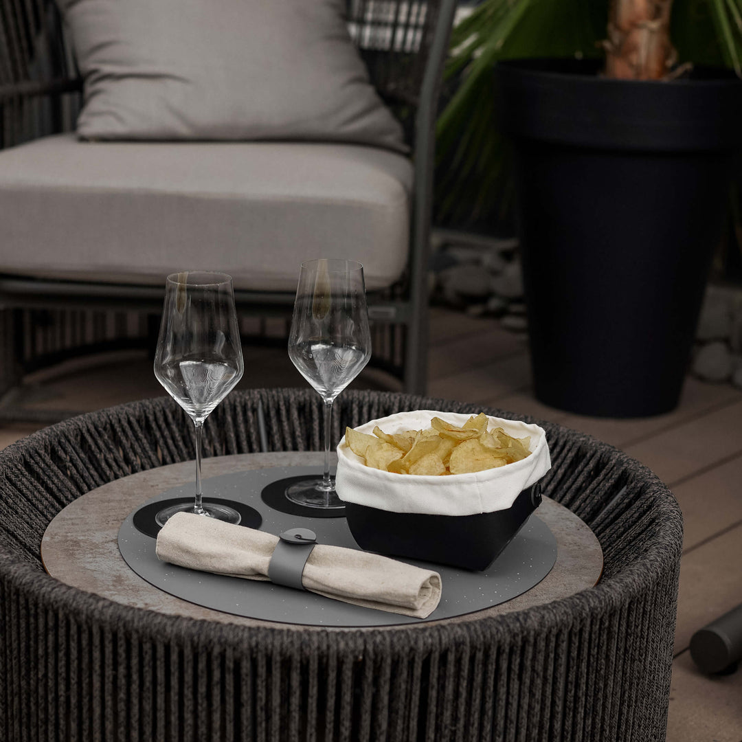 Cesto per Pane in Pelle con Sacchetto di Cotone - Set da 2 di Ekaterina Borovkova per ADJ STYLE