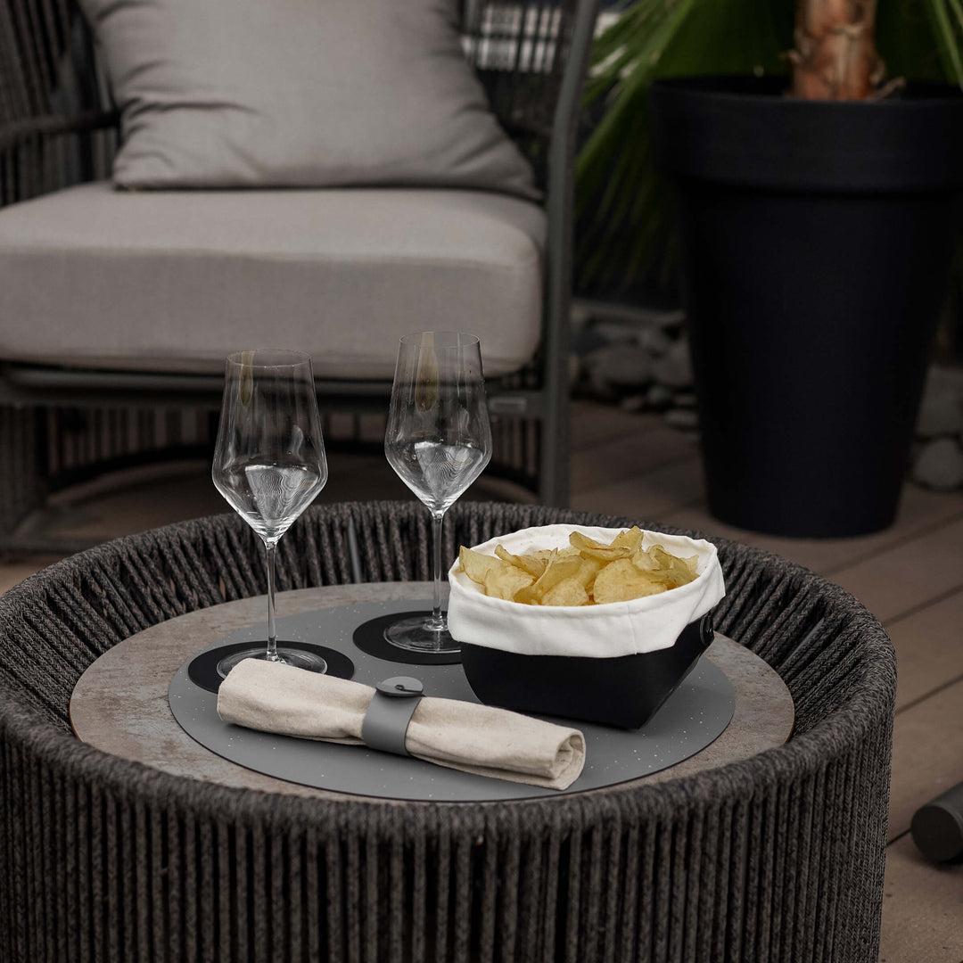 Cesto per Pane in Pelle con Sacchetto di Cotone - Set da 2 di Ekaterina Borovkova per ADJ STYLE