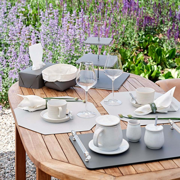 Cesto per Pane in Pelle con Sacchetto di Cotone - Set da 2 di Ekaterina Borovkova per ADJ STYLE