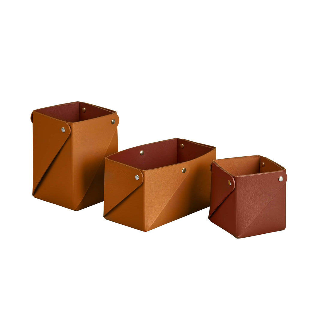 Contenitore in Pelle MIU Set di 3 di Ekaterina Borovkova per ADJ STYLE