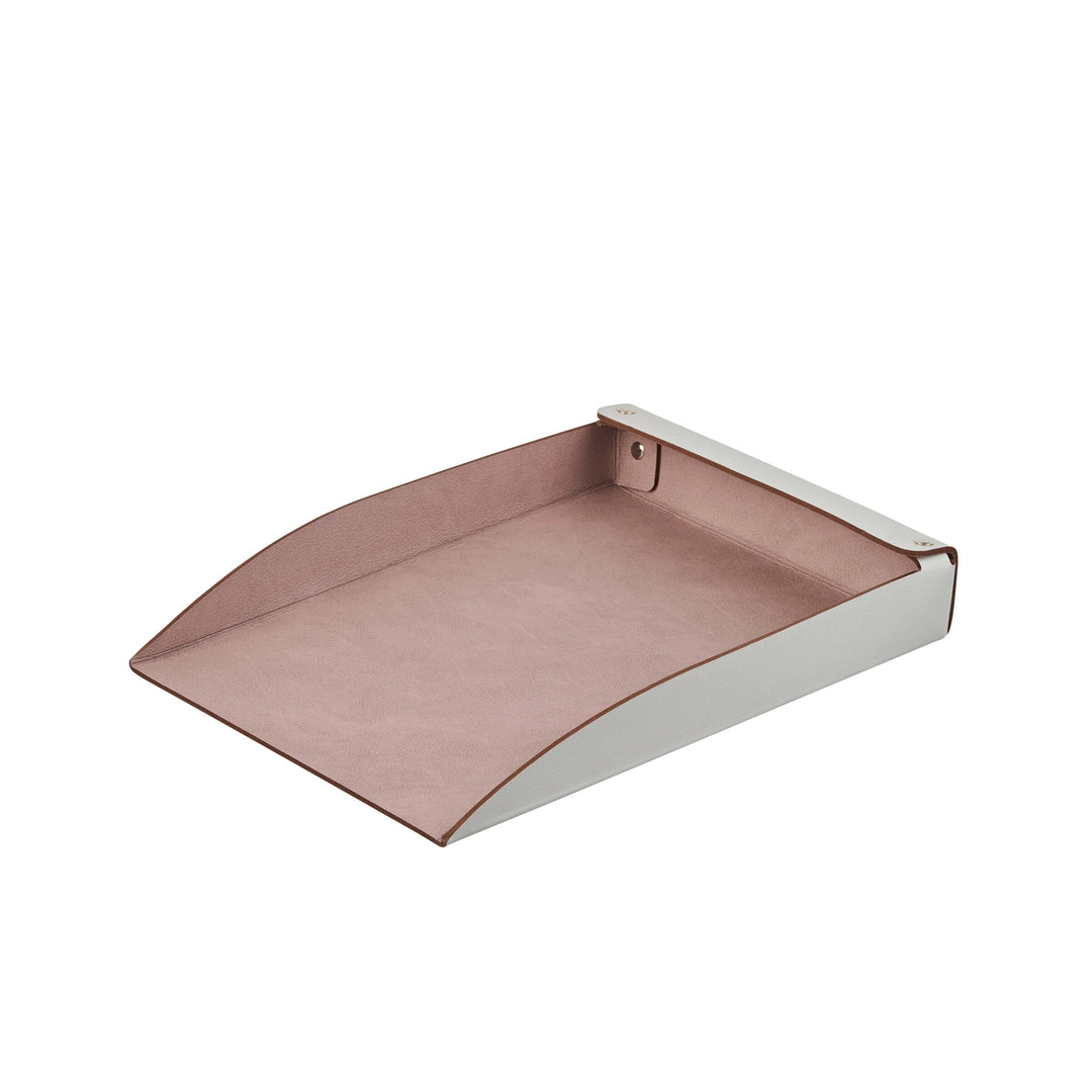 Ensemble de bureau en cuir – Plateau à papier et porte-stylo par Ekaterina Borovkova pour ADJ STYLE