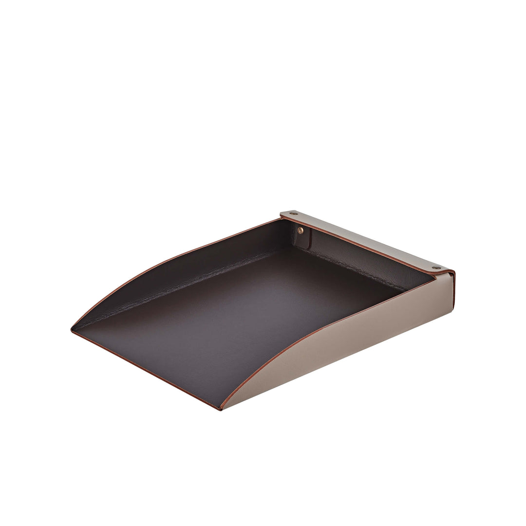 Ensemble de bureau en cuir – Plateau à papier et porte-stylo par Ekaterina Borovkova pour ADJ STYLE