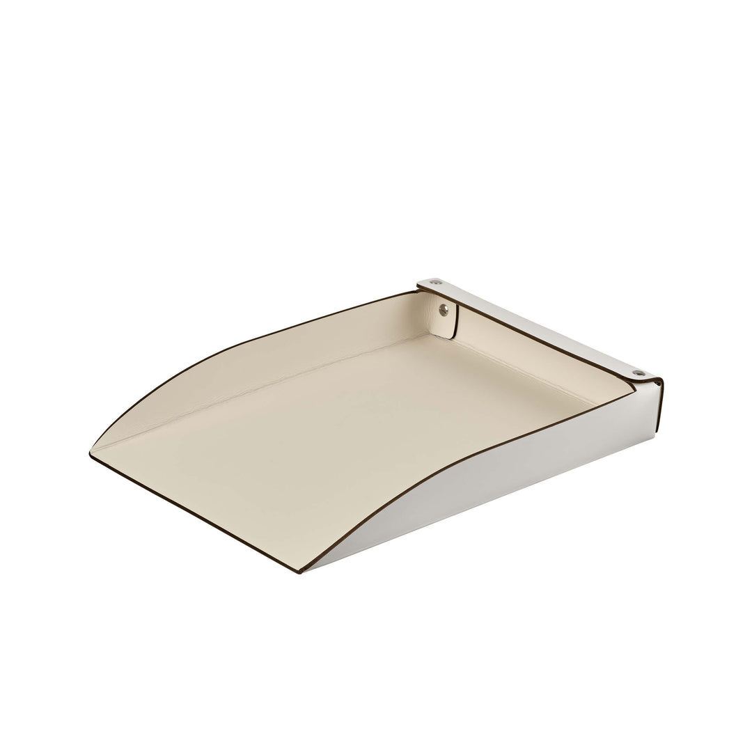 Ensemble de bureau en cuir – Plateau à papier et porte-stylo par Ekaterina Borovkova pour ADJ STYLE