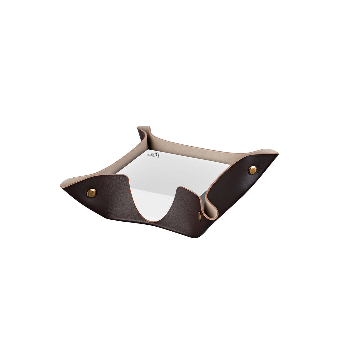 Ensemble de bureau en cuir – Plateau à papier et porte-stylo par Ekaterina Borovkova pour ADJ STYLE