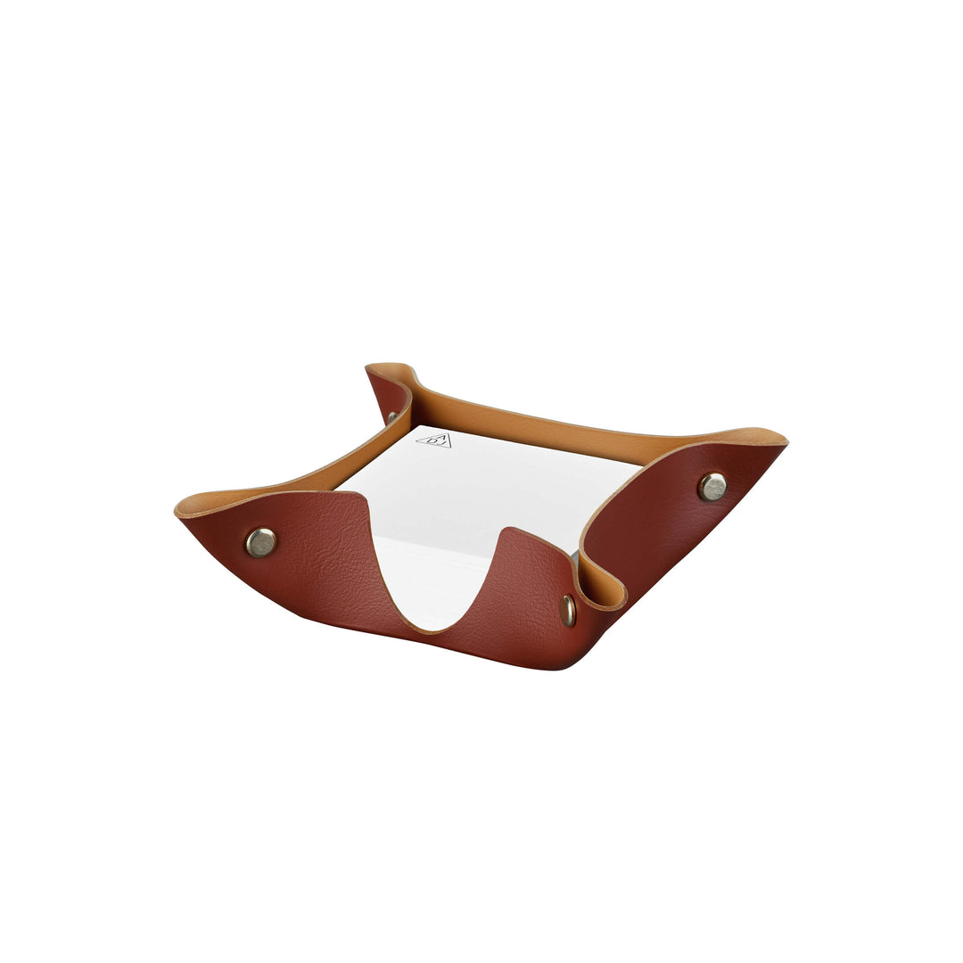 Ensemble de bureau en cuir – Plateau à papier et porte-stylo par Ekaterina Borovkova pour ADJ STYLE