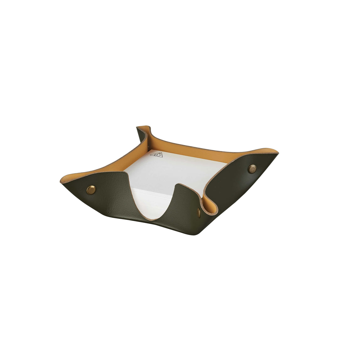 Ensemble de bureau en cuir – Plateau à papier et porte-stylo par Ekaterina Borovkova pour ADJ STYLE