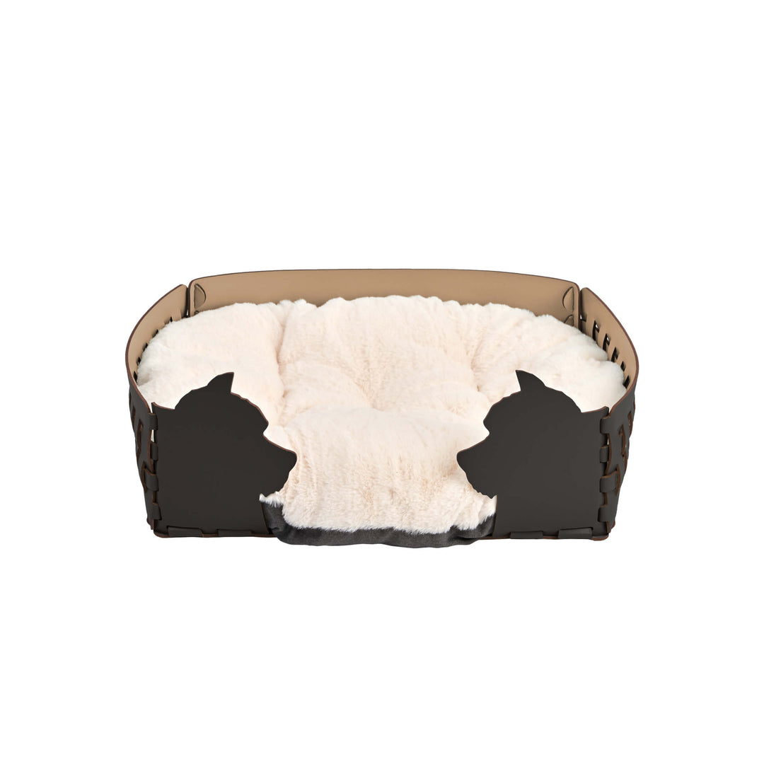 Panier en cuir pour animal de compagnie par Ekaterina Borovkova pour ADJ STYLE