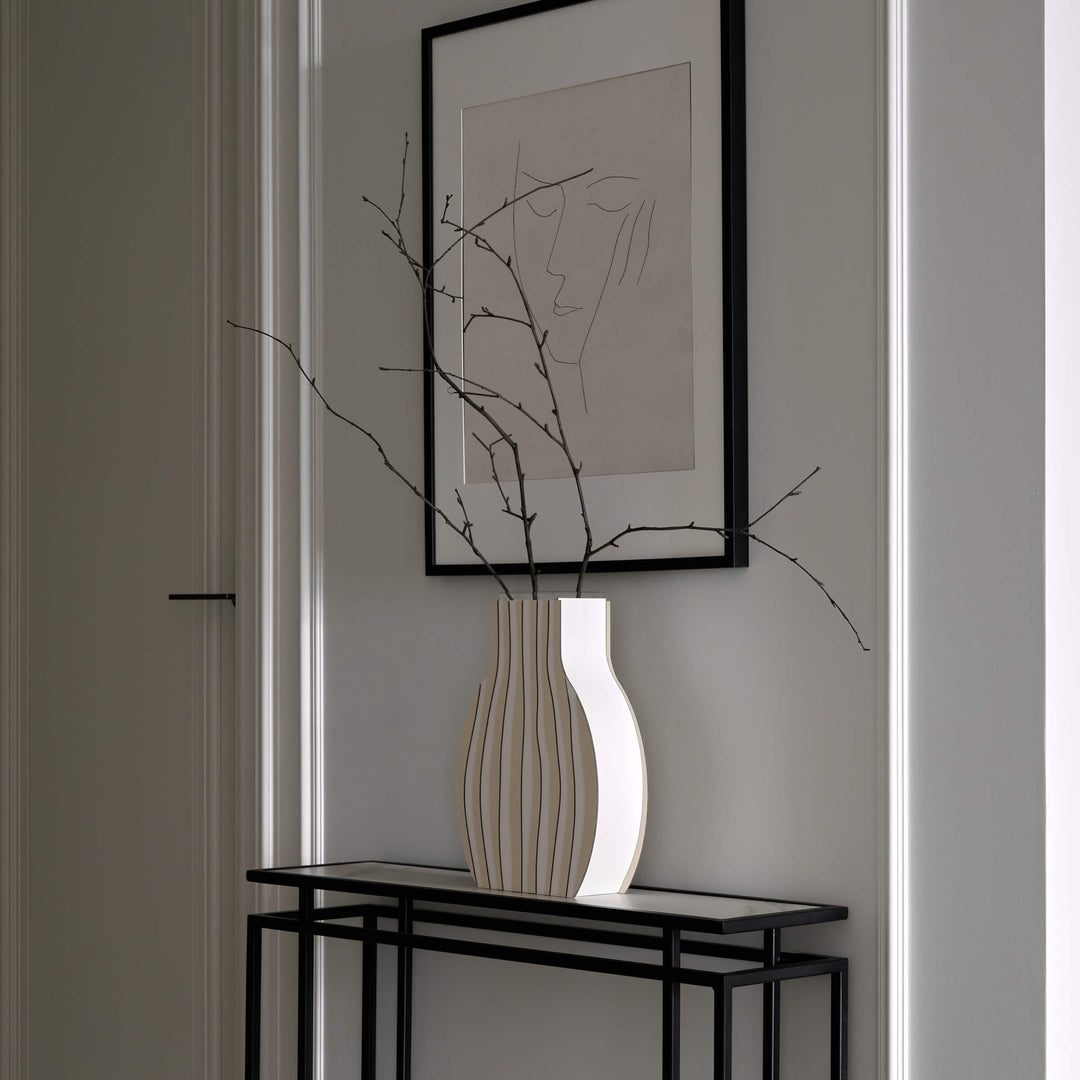 Leder-Dekorationsobjekt VASE OTTO GRAPHIC von Gianpaolo Venier für ADJ STYLE