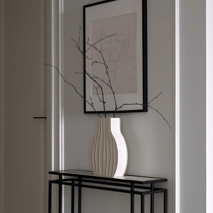 Leder-Dekorationsobjekt VASE OTTO GRAPHIC von Gianpaolo Venier für ADJ STYLE