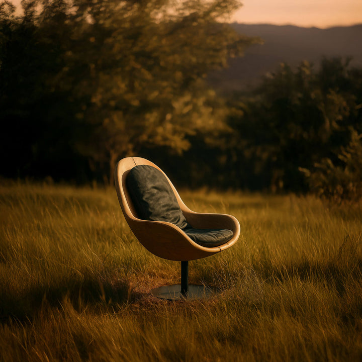 Poltrona in legno di cedro CREUS di Pininfarina per Riva 1920