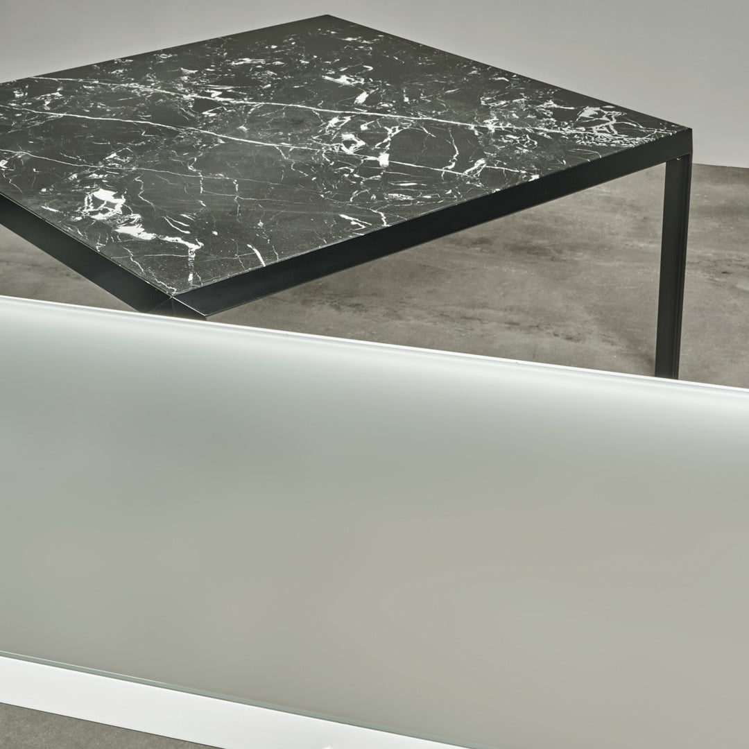 Aluminum and Crystal Dining Table T-TABLE by Angelo Mangiarotti for Baleri Italia