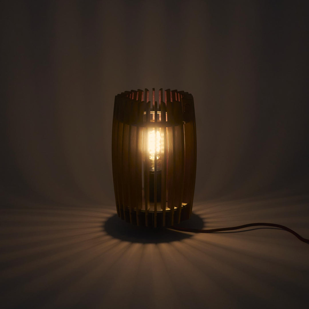 Wood Table Lamp BOSA by Andrea Riva, Francesco De Luca, Caia Rossa for Winetage 01