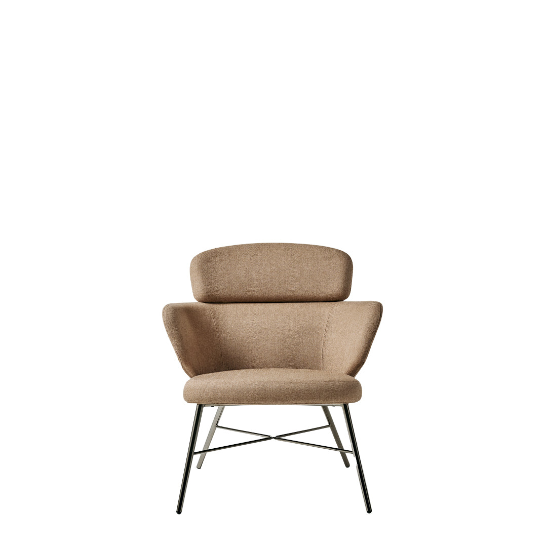 Upholstered Lounge Armchair KIN LOUNGE by Radice Orlandini Designstudio for Baleri Italia