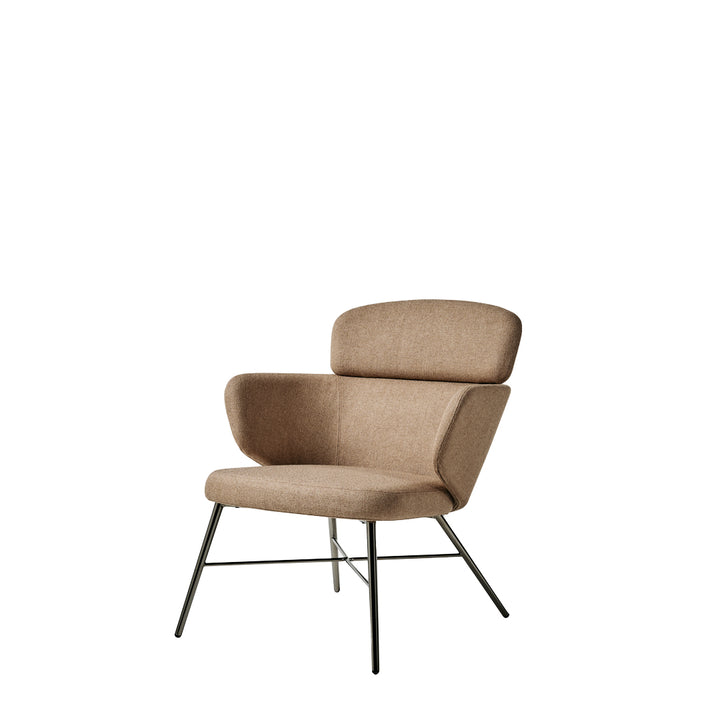 Upholstered Lounge Armchair KIN LOUNGE by Radice Orlandini Designstudio for Baleri Italia