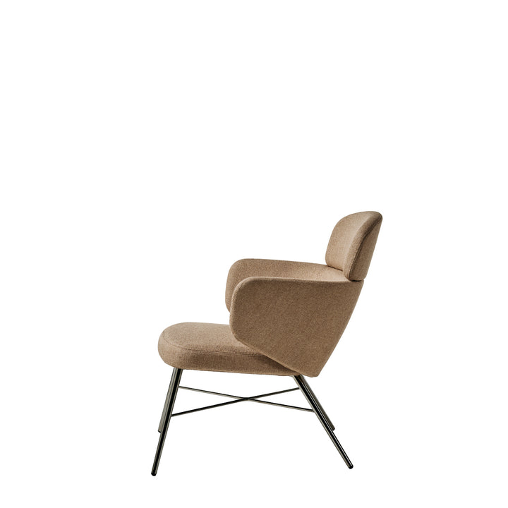 Upholstered Lounge Armchair KIN LOUNGE by Radice Orlandini Designstudio for Baleri Italia