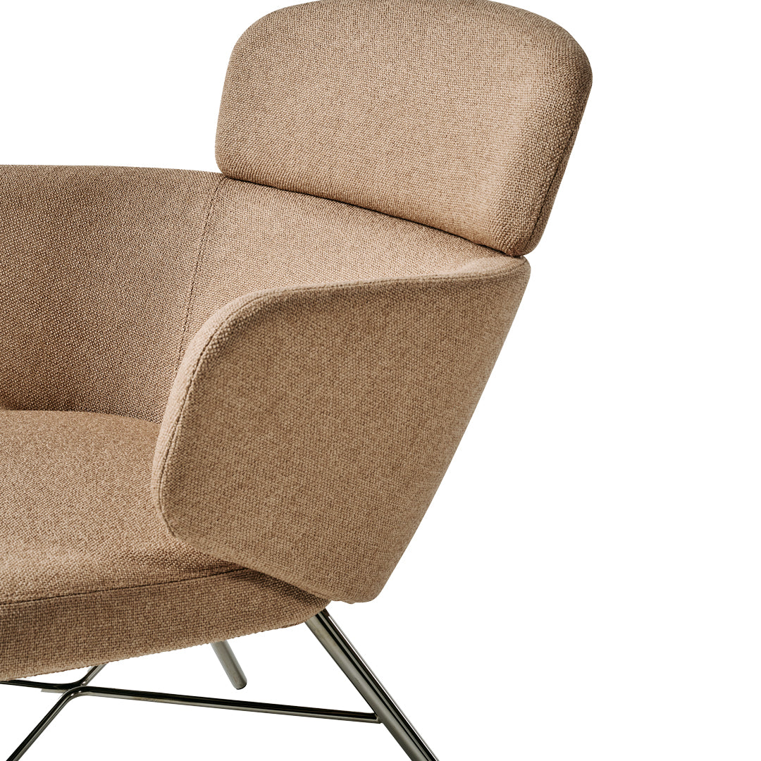 Upholstered Lounge Armchair KIN LOUNGE by Radice Orlandini Designstudio for Baleri Italia