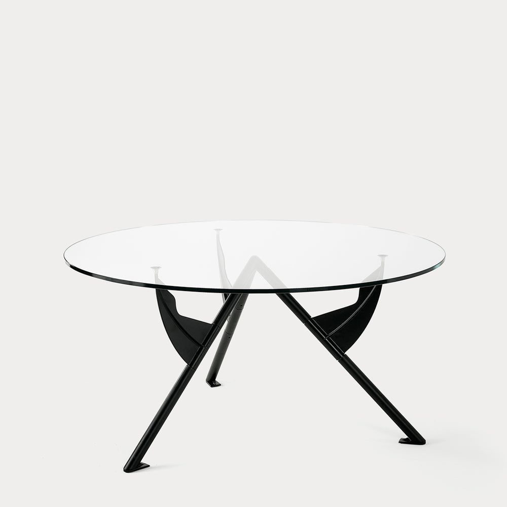 Crystal and Aluminum Table PRESIDENT M by Philippe Starck for Baleri Italia 1