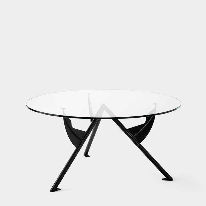 Crystal and Aluminum Table PRESIDENT M by Philippe Starck for Baleri Italia