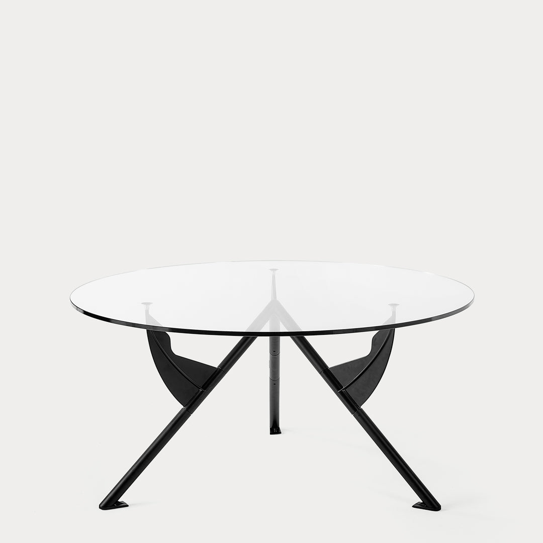 Crystal and Aluminum Table PRESIDENT M by Philippe Starck for Baleri Italia