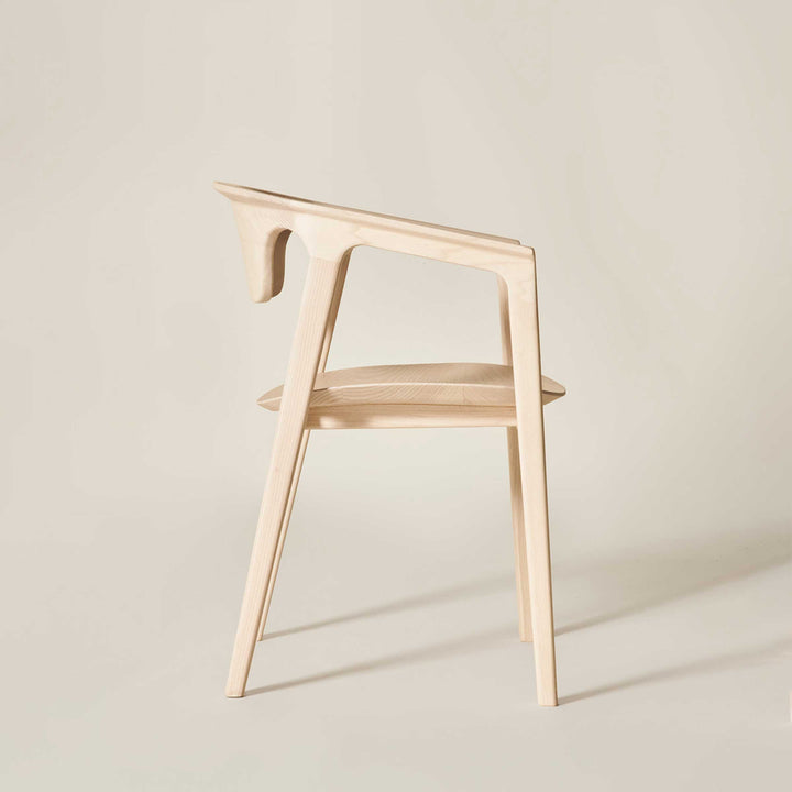 Ash Wood Armrest Chair DUNA by Cono Studio for Dale Italia