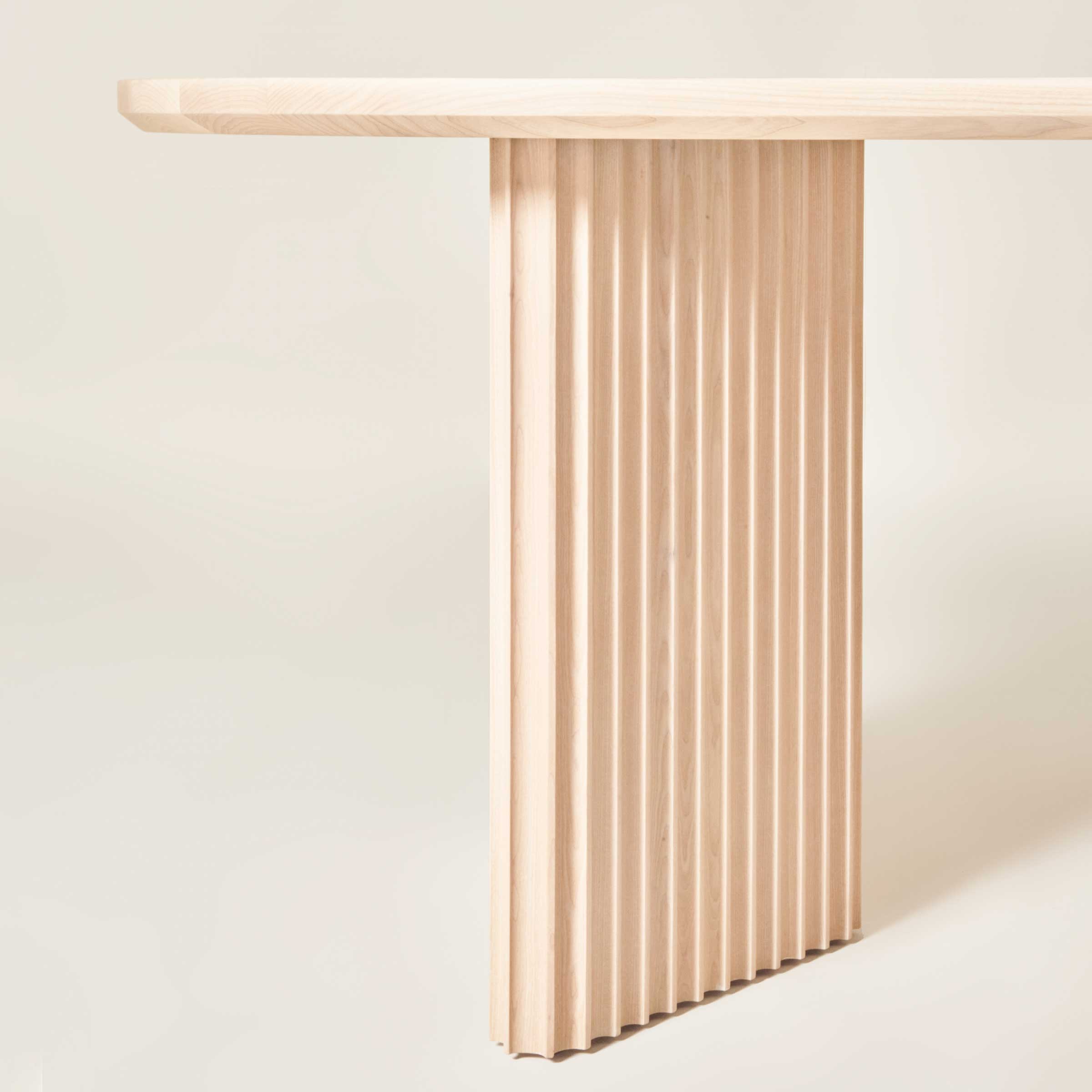 Ash Wood Oval Dining Table BASALTO by Cono Studio for Dale Italia