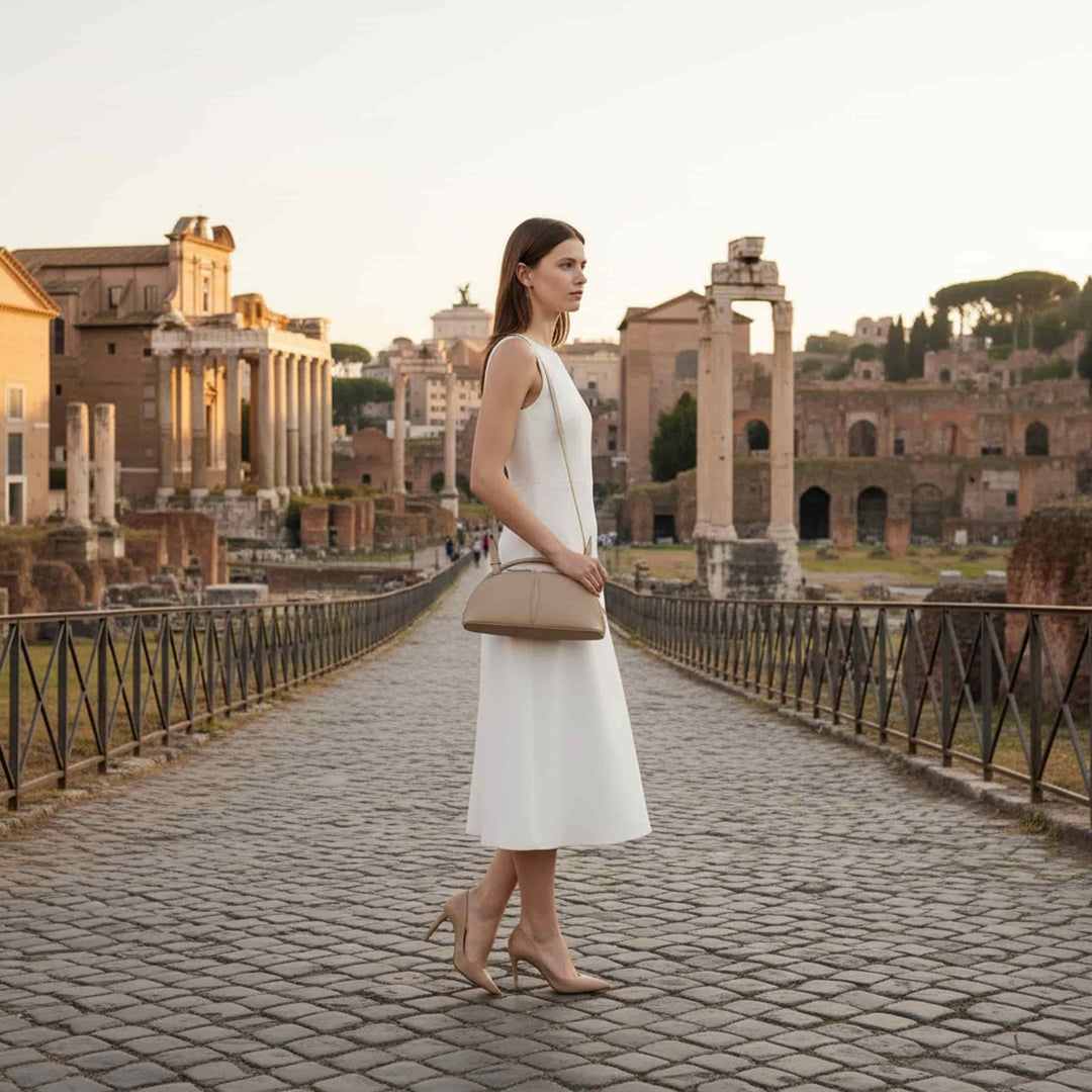 Leather Crossbody Bag ORBITA by Buti Pelletterie