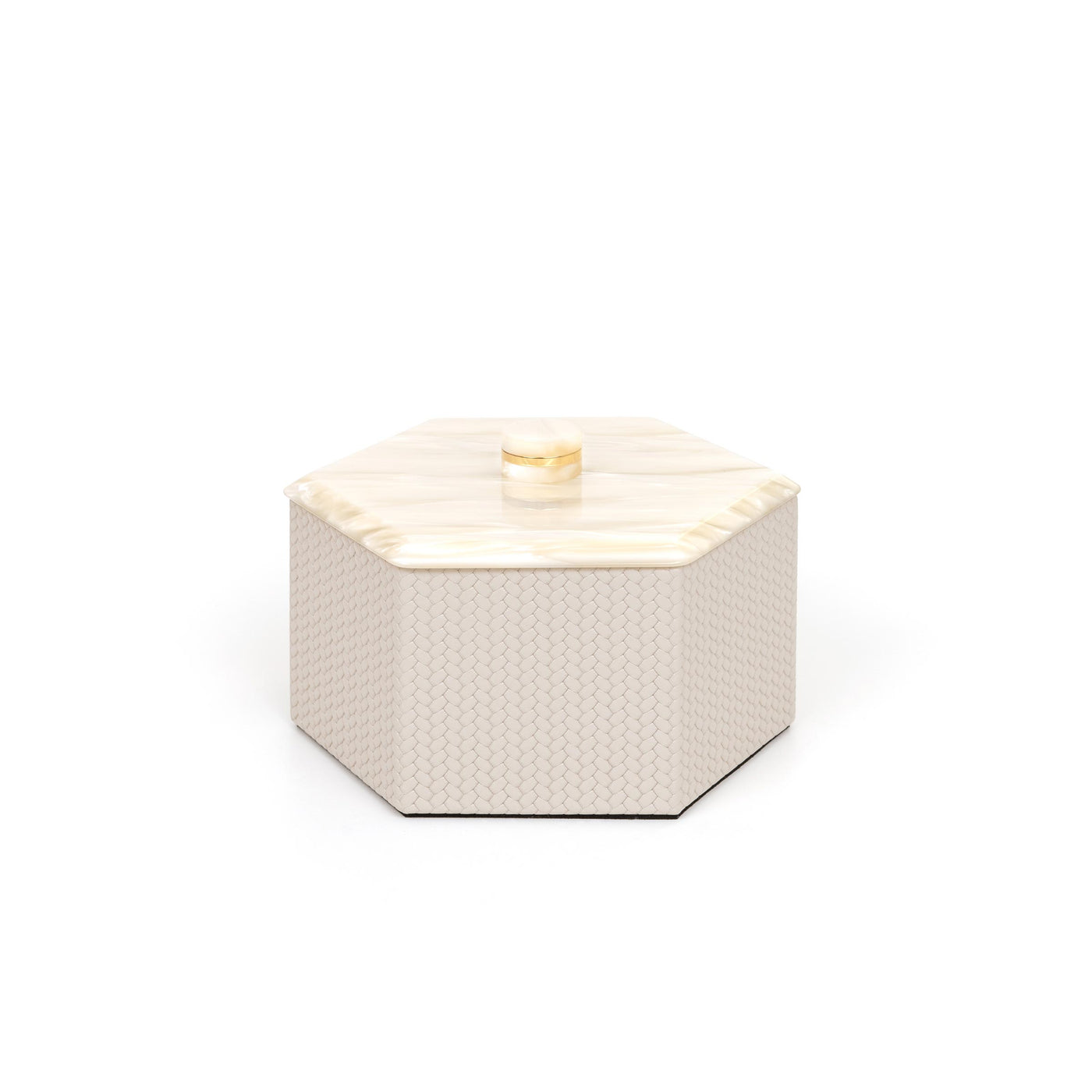Leather Hexagonal Box KELLY by Pinetti 01
