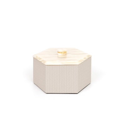 Leather Hexagonal Box KELLY by Pinetti 01