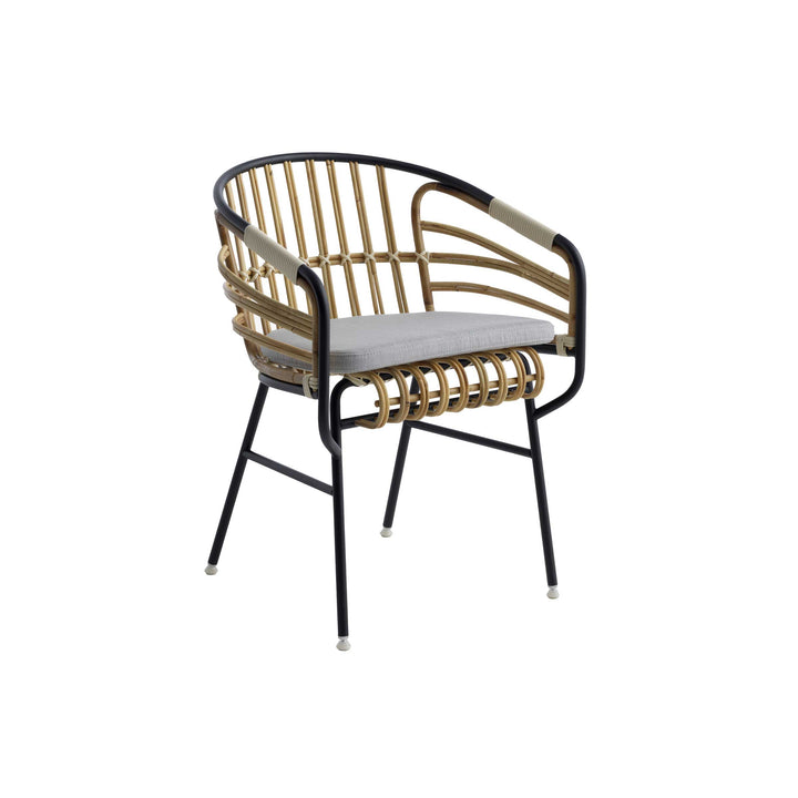 Rattan Armrest Chair RAPHIA RATTAN by Lucidi Pevere for Casamania 03