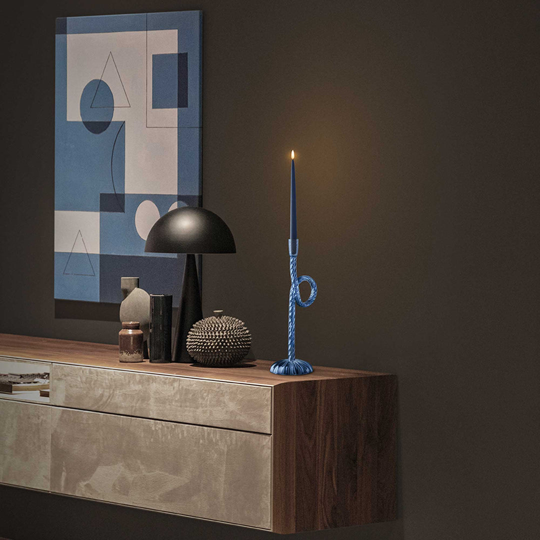 Murano Glass Candlestick Holder VENETIAN KNOT by Aina Kari