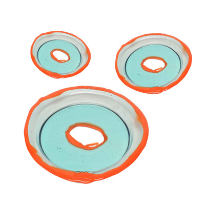 Resin Round Tray TRY-TRAY Light Blue by Gaetano Pesce for Fish Design 01
