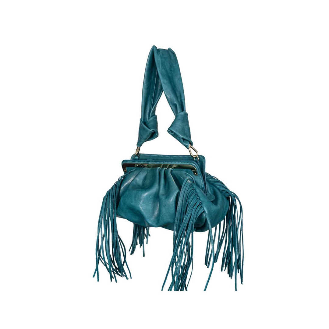 Shoulder Vegetal Leather Bag AZZURRA by Buti Pelletterie 01