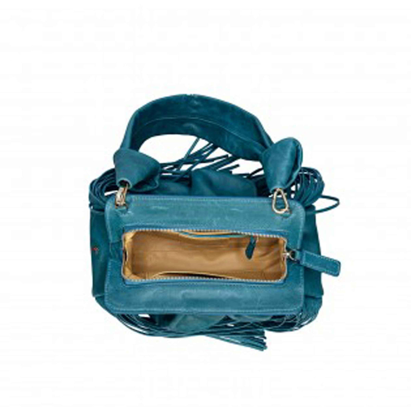 Shoulder Vegetal Leather Bag AZZURRA by Buti Pelletterie 05
