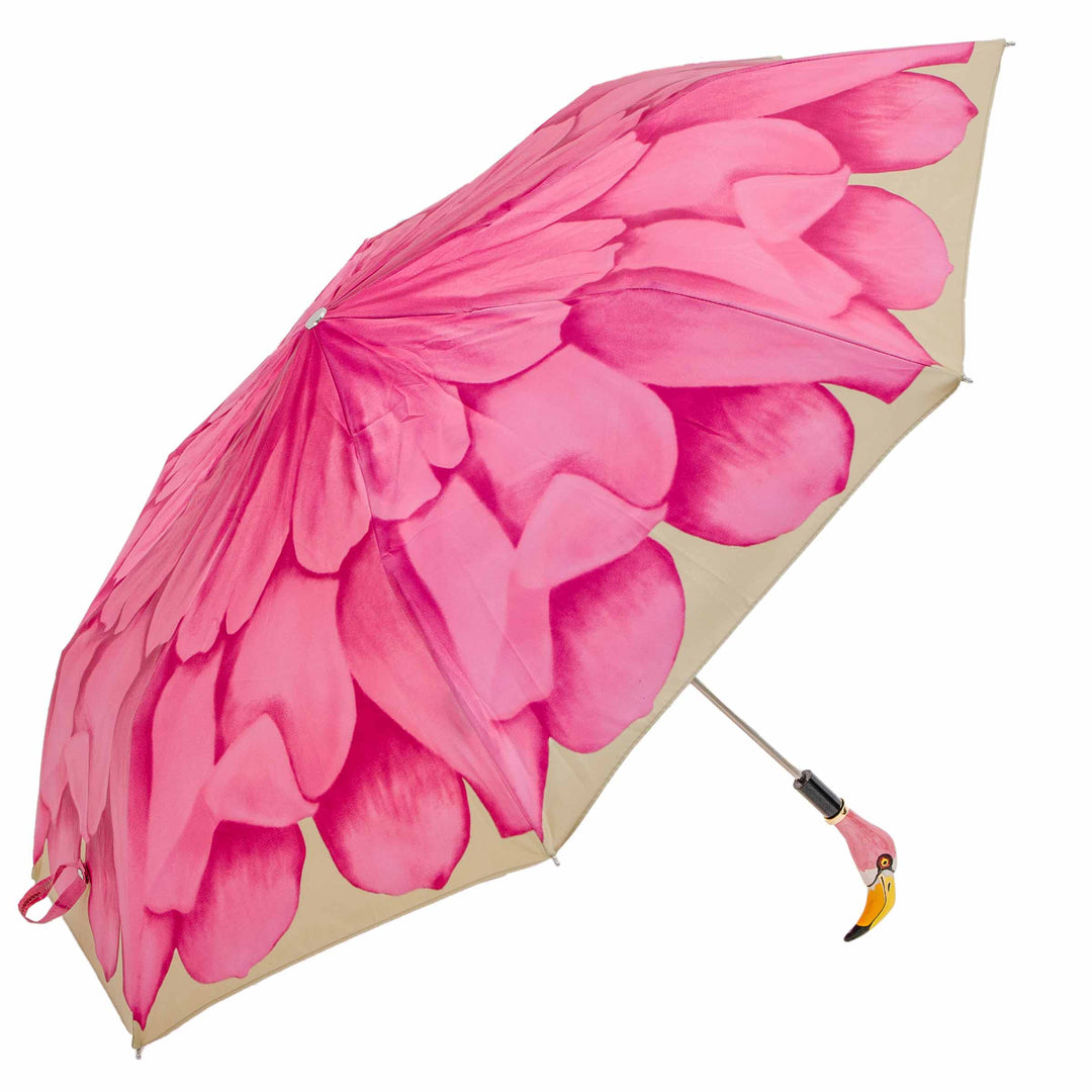 Folding Umbrella FENICOTTERO with Enameled Brass Handle 07