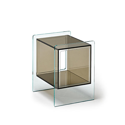 Glass Bedside Table MAGIQUE CUBO by Studio Klass for FIAM 0125