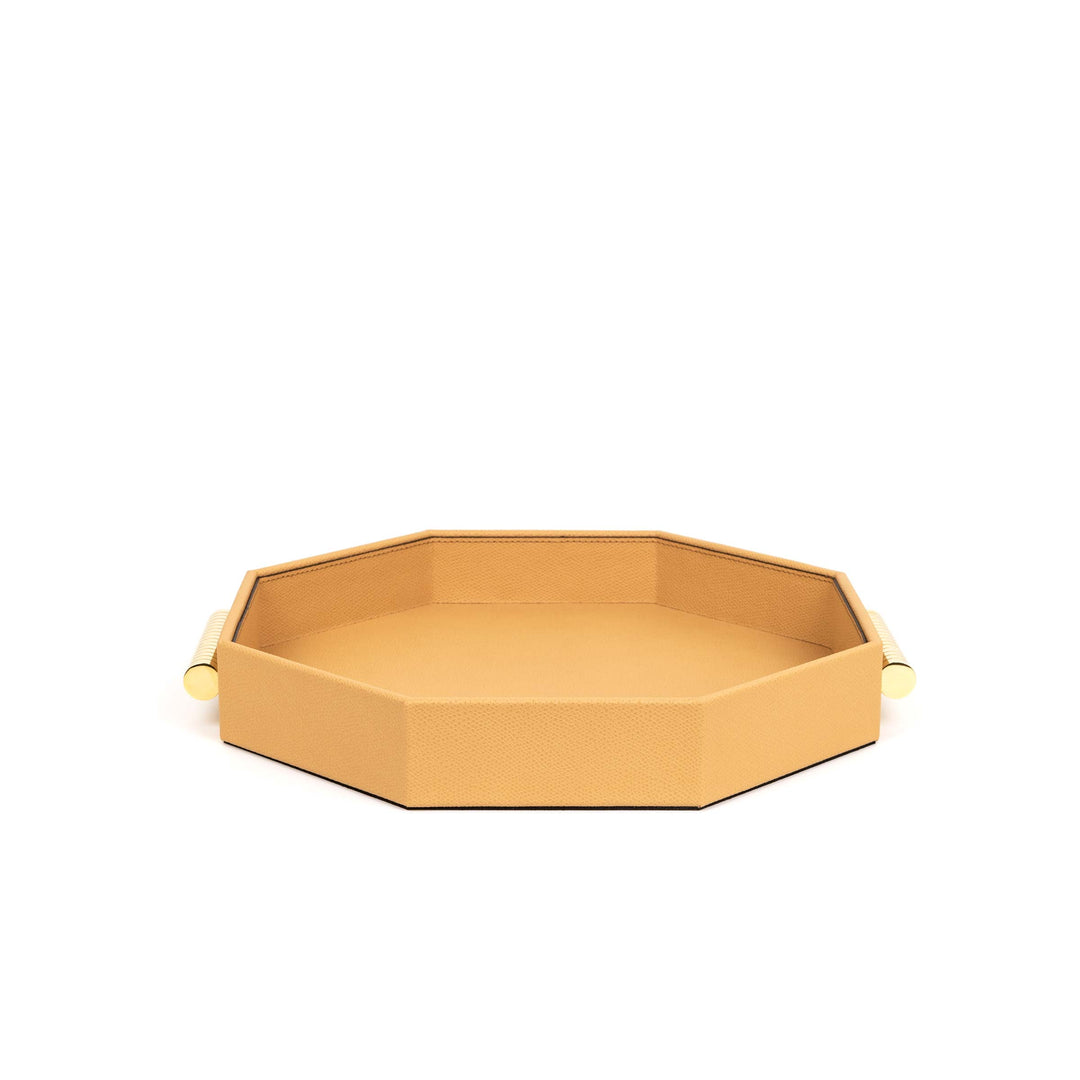 Octagonal Leather Tray GRACE by Pinetti 01