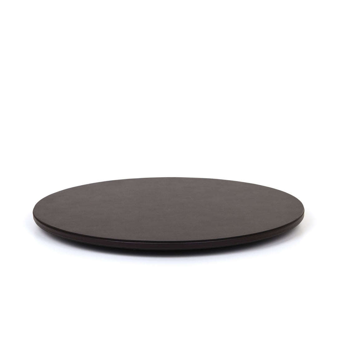 Round Leather Tray LAZY SUSAN by Pinetti 01