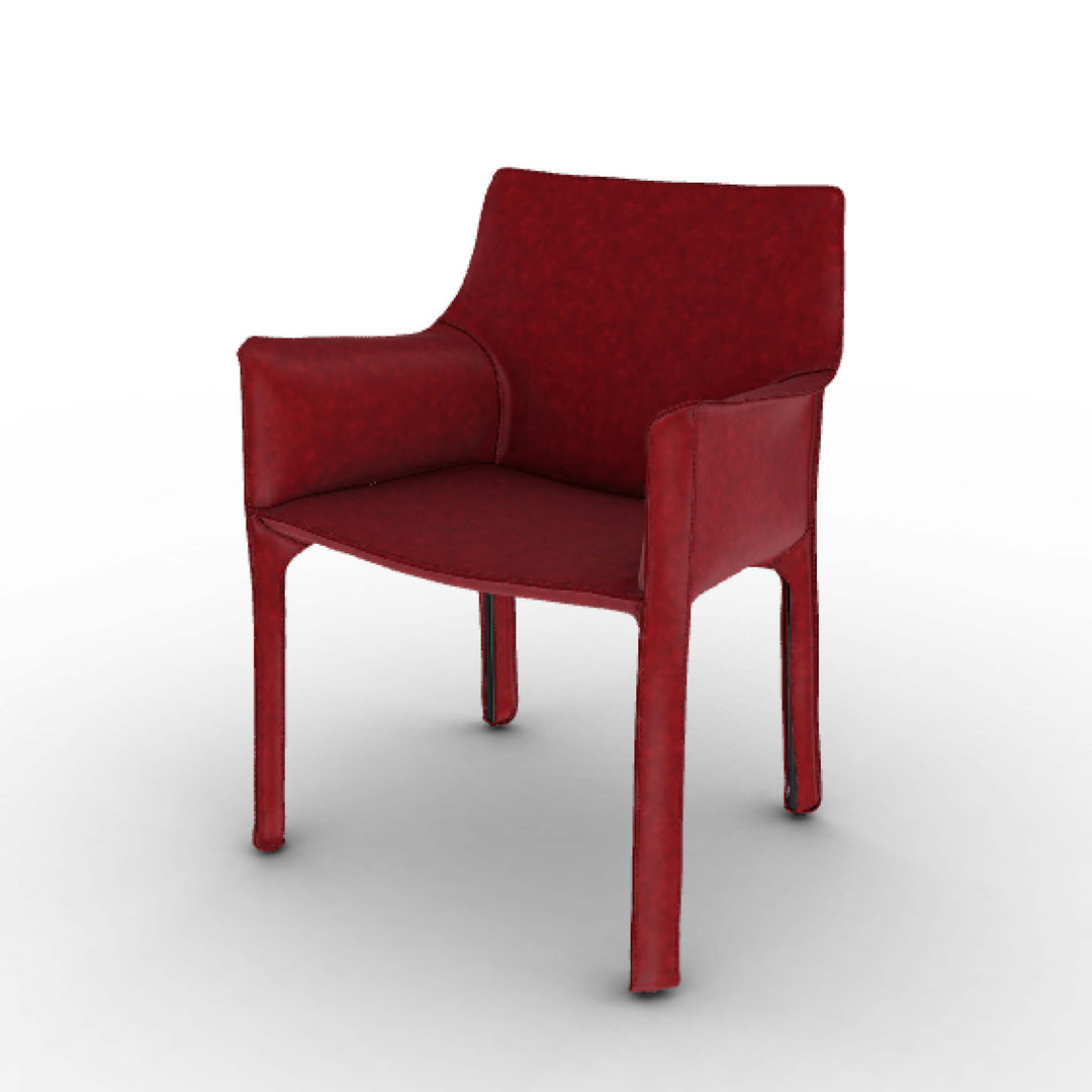 Sillón de cuero CAB 413, diseñado por Mario Bellini para Cassina