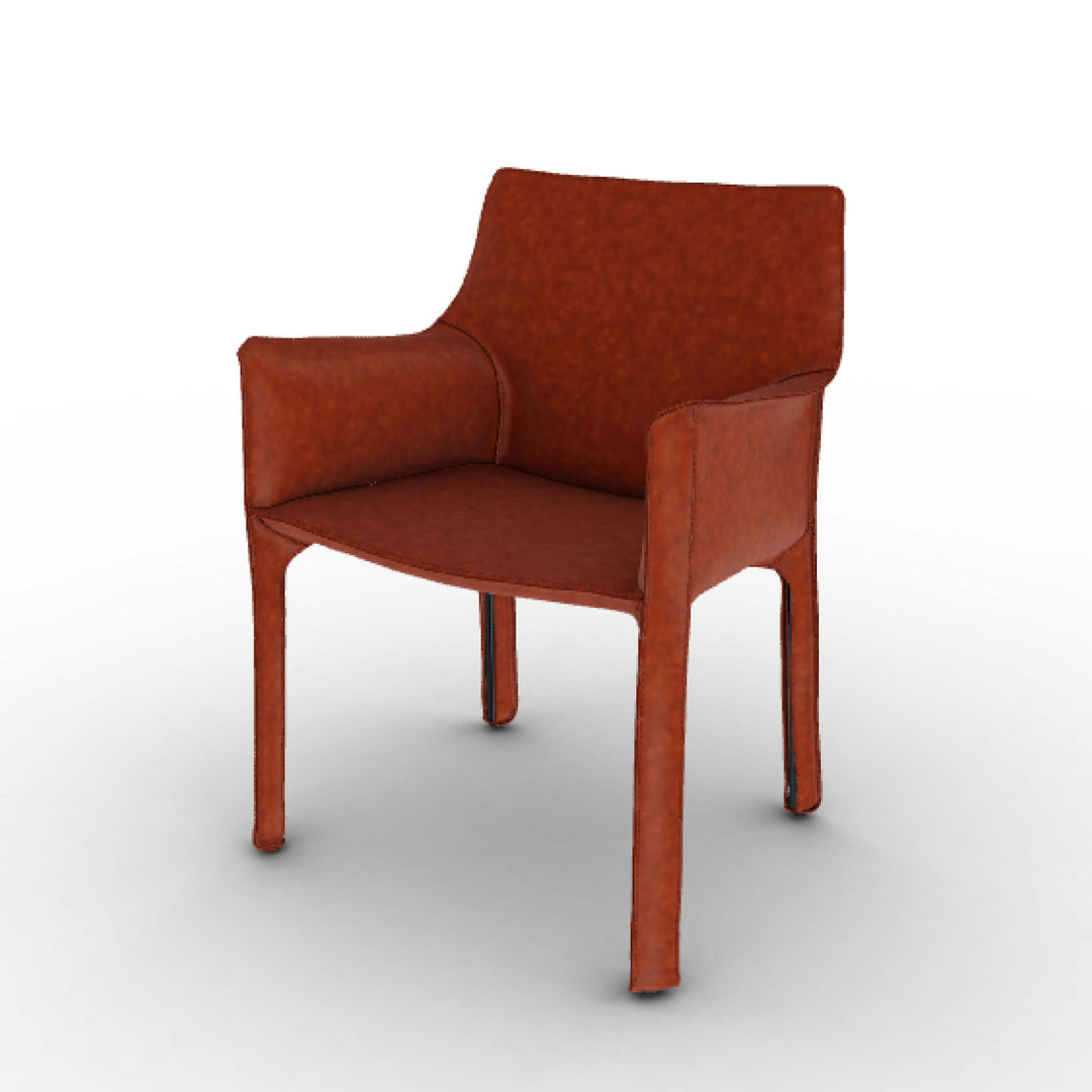 Sillón de cuero CAB 413, diseñado por Mario Bellini para Cassina