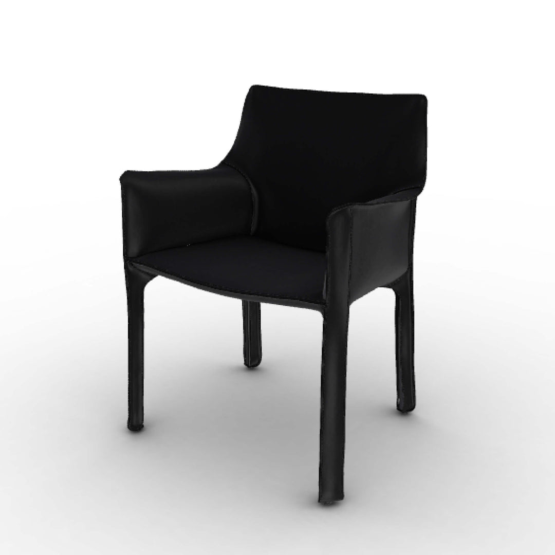 Sillón de cuero CAB 413, diseñado por Mario Bellini para Cassina
