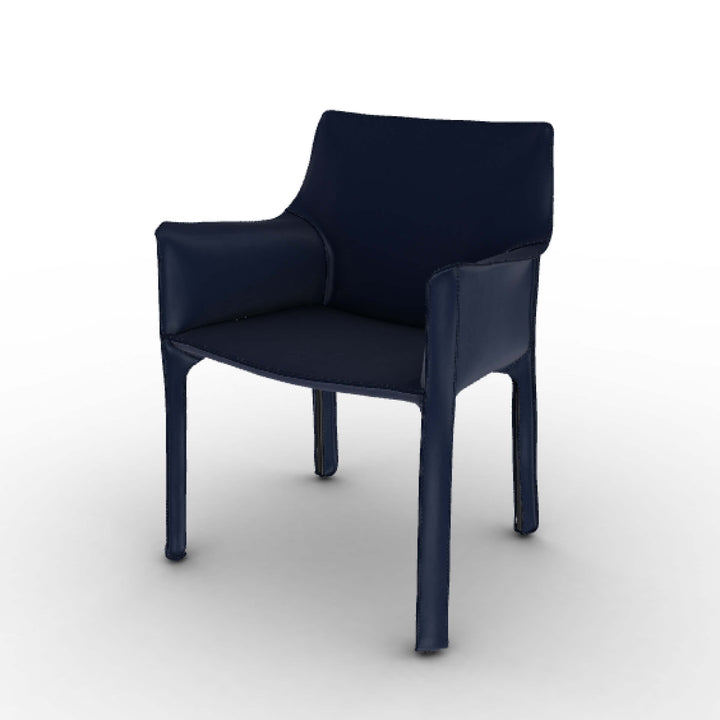 Sillón de cuero CAB 413, diseñado por Mario Bellini para Cassina