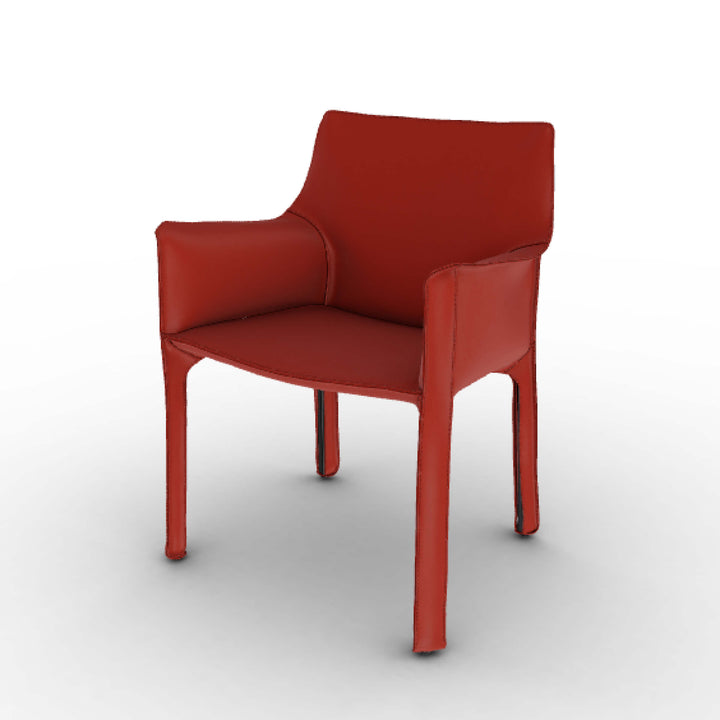 Sillón de cuero CAB 413, diseñado por Mario Bellini para Cassina