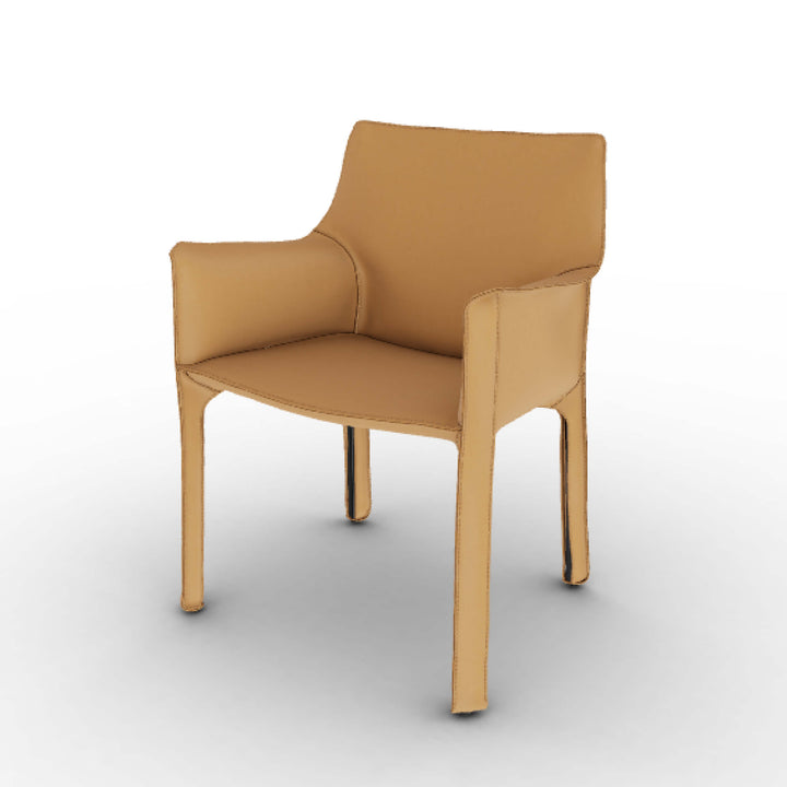 Sillón de cuero CAB 413, diseñado por Mario Bellini para Cassina