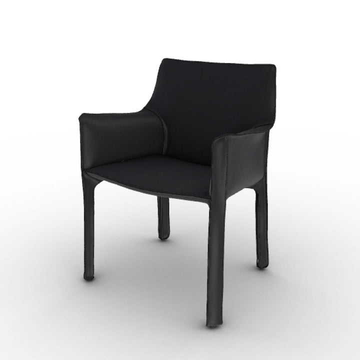 Sillón de cuero CAB 413, diseñado por Mario Bellini para Cassina