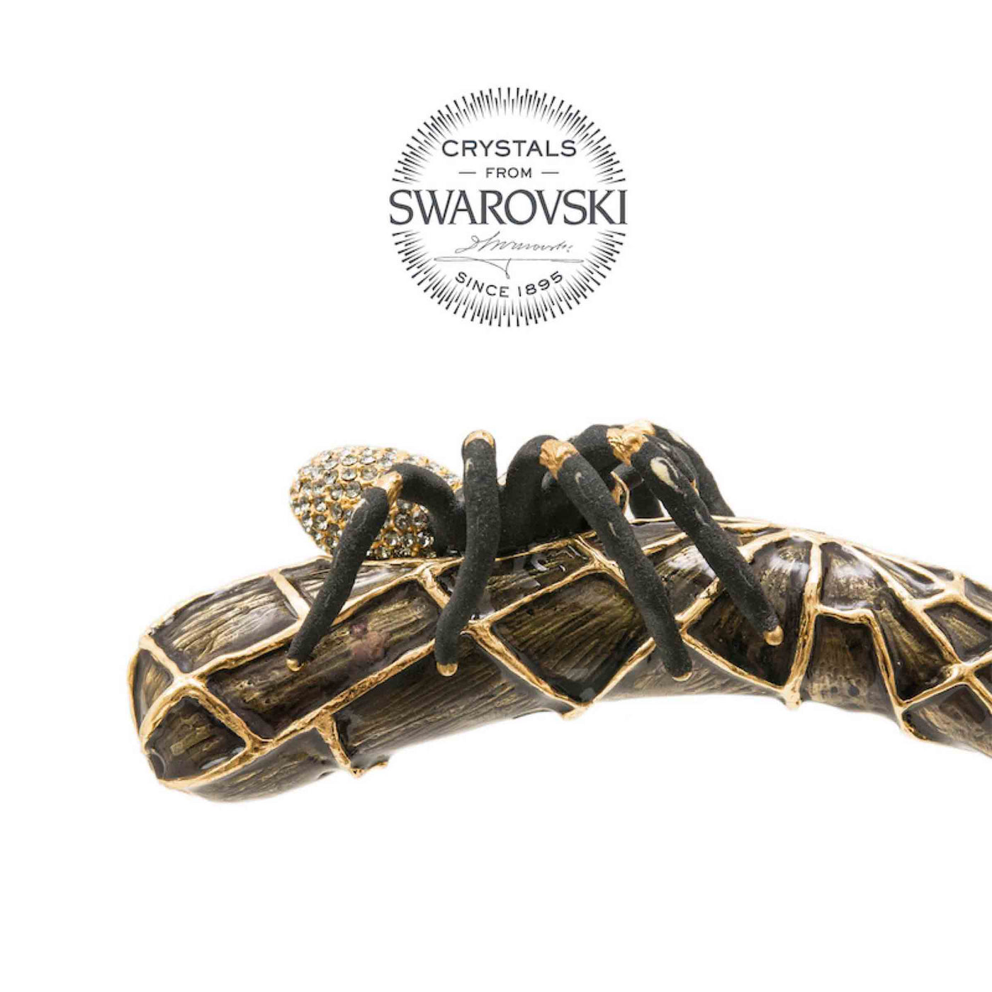 Cane TARANTULA with Enameled Brass and Swarovski® Crystal Handle by Pasotti 05