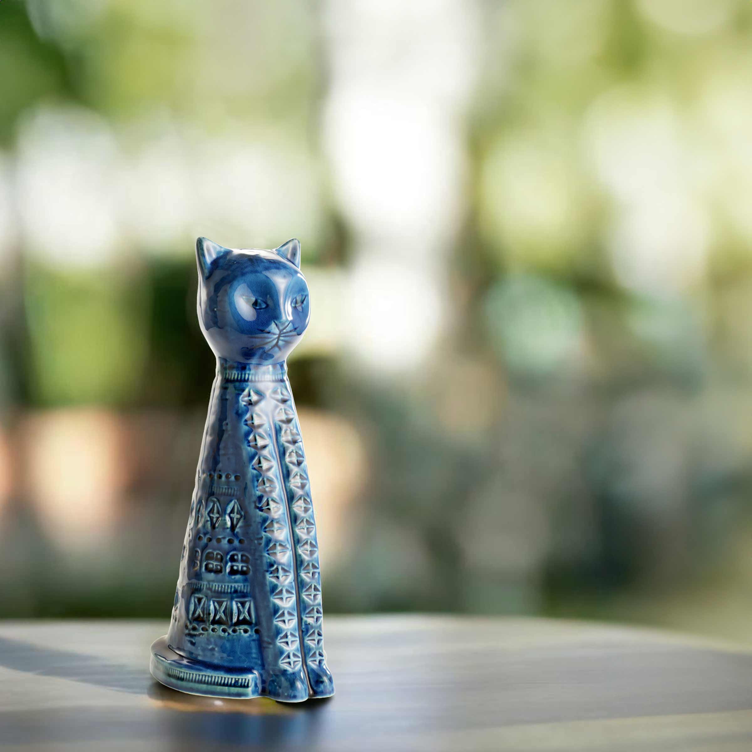 Ceramic Sculpture GATTO SEDUTO by Aldo Londi for Bitossi Ceramiche