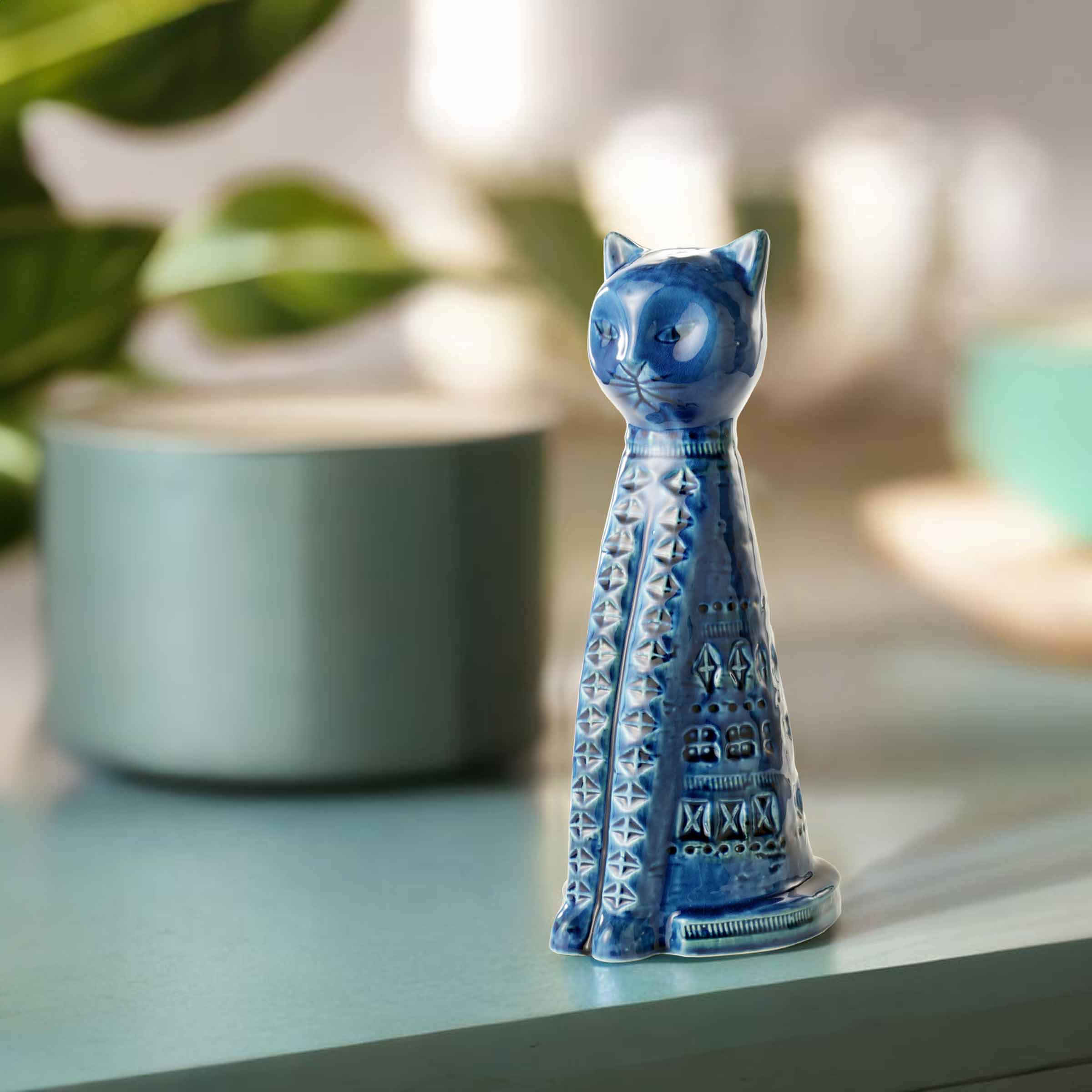 Ceramic Sculpture GATTO SEDUTO by Aldo Londi for Bitossi Ceramiche