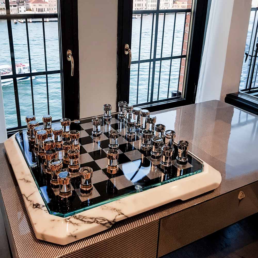 Chess Game Board STRATEGO  by Lorenzo DiGiovanni for Teckell 02