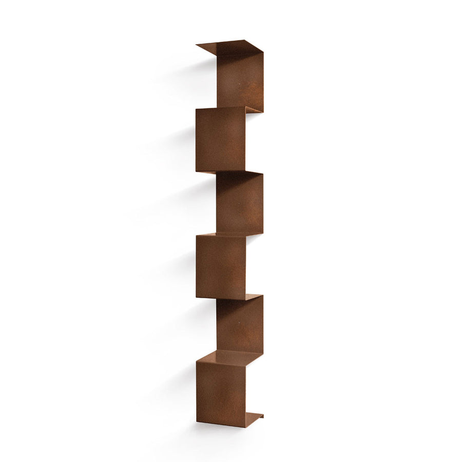 Corten Steel Bookcase SEGMENTO CORTEN 180 by C. Cangia and G. Mazzardi 01