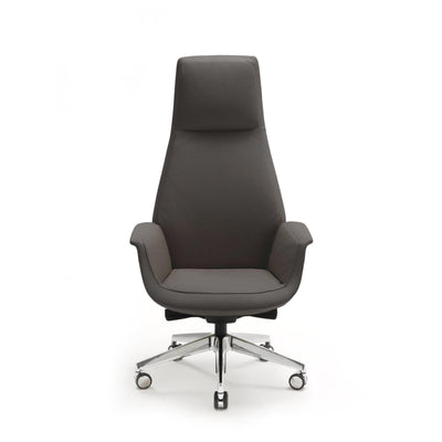 High Back Swivel Chair with Wheels DOWNTOWN PRESIDENT by Jean-Marie Massaud for Poltrona Frau 03